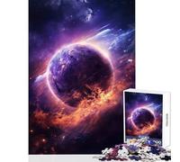 Rompecabezas de 1000 Piezas para Adultos Juguete Educativo Purple Planet Gran Regalo y Juego Familiar para cumpleaños y Navidad Tamaño 38x52cm