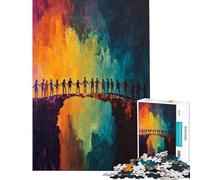 Rompecabezas de 1000 Piezas para Adultos Juguete Puente de la Humanidad Juego Intelectual Educativo Juego de Carreras de Velocidad Regalos para Mujeres y Hombres (tamaño 38x26cm)