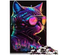 Rompecabezas de 1000 piezas para adultos, juguetes antiestrés, gato lindo, 14.96" x 20.47", regalos secretos de Santa Claus para adolescentes de 14 años y más
