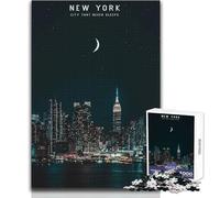 Rompecabezas de 1000 Piezas para Adultos, Juguetes de Nueva York, Juegos educativos, Mejora la Memoria, Obra de Arte, Regalo, tamaño 38x26cm