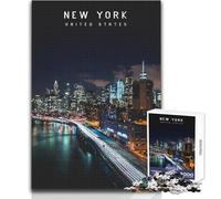 Rompecabezas de 1000 Piezas para Adultos, Juguetes de Nueva York, Juegos educativos, Mejora la Memoria, Obra de Arte, Regalo, tamaño 50x75cm