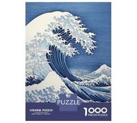 Rompecabezas De 1000 Piezas para Adultos Kanagawa Big Wave Japanese Rompecabezas para Adultos Juguetes Antiestrés Decoración Perfecta Cumpleaños Y Navidad 38x26cm/1000pcs