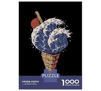 Rompecabezas De 1000 Piezas para Adultos Kanagawa Ice Cream Rompecabezas para Adultos Juguetes DIY Regalos para Mujeres Cumpleaños Y Navidad 70x50cm/1000pcs