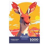 Rompecabezas De 1000 Piezas para Adultos Kangaroo Portrait in Warm Tones Rompecabezas para Adultos Juegos Familiares Difícil Oferta Difícil como Regalo para Toda La Familia 52x38cm/1000pcs