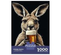 Rompecabezas De 1000 Piezas para Adultos Kangaroo with Beer Rompecabezas para Adultos Juguetes Antiestrés para La Diversión Familiar Regalos De Cumpleaños Y Únicos 38x26cm/1000pcs
