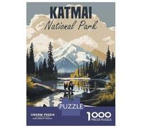 Rompecabezas De 1000 Piezas para Adultos Katmai National Park Rompecabezas para Adultos Juego Práctico Decoración De Pared Regalos para Amigos Y Familiares 38x26cm/1000pcs