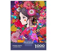 Rompecabezas De 1000 Piezas para Adultos Kawaii Japanese Girl Art Rompecabezas para Adultos Juegos Relajantes Que Mejoran La Memoria Diversión En Casa Actividades, 70x50cm/1000pcs