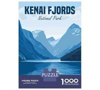 Rompecabezas De 1000 Piezas para Adultos Kenai Fjords National Park Rompecabezas para Adultos Juego De Ingenio Desafío Educativo Difícil 38x26cm/1000pcs