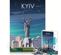 Rompecabezas de 1000 Piezas para Adultos,Kiev,Ucrania,Arte,Bordes precisos,Juego de lógica,Diversión,Tiempo Tranquilo,Regalo Festivo de Ocio (50x75cm)
