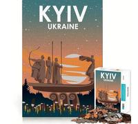 Rompecabezas de 1000 Piezas para Adultos Kiev,Ucrania,de Noche Corte Juego de concentración Regalo Ideal para un Juego Tranquilo cumpleaños o como pasatiempo 50x75cm