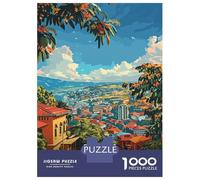 Rompecabezas De 1000 Piezas Para Adultos Kigali, Rwanda Cityscape Illustration Rompecabezas Para Adultos Juegos Familiares Pero Divertidos Y Humorísticos Regalo De Cumpleaños, Regalos, 38x26cm/1000pcs