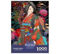Rompecabezas De 1000 Piezas para Adultos Kimono Woman Japanese Art Rompecabezas para Adultos Juegos Relajantes Pero Divertidos Y Humorísticos Desafiante De Completar 38x26cm/1000pcs