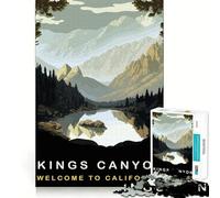 Rompecabezas de 1000 Piezas para Adultos King Canyon Premium Cut Play,Juego para ejercitar la Mente,diversión sin Preocupaciones,decoración navideña (38x52cm)