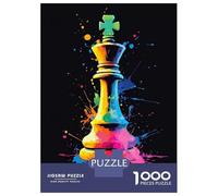 Rompecabezas De 1000 Piezas para Adultos King Chess Piece Art Rompecabezas para Adultos Juego Familiar Regalos para Mujeres Regalos para Amigos Y Familiares 52x38cm/1000pcs