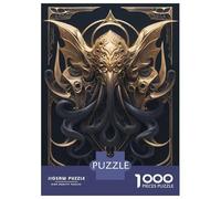 Rompecabezas De 1000 Piezas para Adultos King Cthulhu Art Deco Rompecabezas para Adultos Juego De Ingenio Pero Divertido Y Humorístico 52x38cm/1000pcs