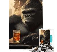 Rompecabezas de 1000 Piezas para Adultos King Kong Cocktail para Juego Educativo Juguete de desafío Juegos educativos una Obra de Arte Regalo artístico (tamaño 38x26cm)