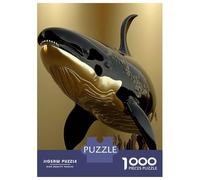Rompecabezas De 1000 Piezas para Adultos King Orca Whale Rompecabezas para Adolescentes Juguetes Antiestrés Desafío Difícil Actividades Divertidas En Casa 38x26cm/1000pcs
