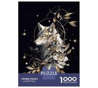 Rompecabezas De 1000 Piezas para Adultos Kintsugi Art White Wolf Rompecabezas para Adultos Juguetes Antiestrés Decoración Perfecta Cumpleaños Y Navidad 38x26cm/1000pcs