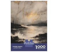 Rompecabezas De 1000 Piezas para Adultos Kintsugi Coastal Landscape in Gold Rompecabezas Juguetes Antiestrés Decoración del Hogar Difícil Y Desafiante 70x50cm/1000pcs