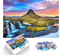 Rompecabezas de 1000 Piezas para Adultos Kirkjufell al Amanecer en i Juguetes educativos con Piezas de Formas aleatorias Que se entrelazan Completamente 52x38cm