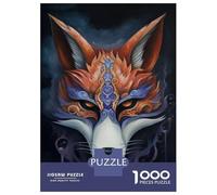 Rompecabezas De 1000 Piezas para Adultos Kitsune Fox Mask Charm Rompecabezas para Adultos Juegos De Relajación Regalos para Mujeres Desafío Educativo 70x50cm/1000pcs
