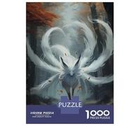 Rompecabezas De 1000 Piezas para Adultos Kitsune Japanese Fox Rompecabezas para Adultos Juguetes Antiestrés Desafío Difícil para Cumpleaños, Navidad 38x26cm/1000pcs