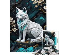 Rompecabezas de 1000 Piezas para Adultos Kitsune Kintsugi Blanco Desafío Educativo para aliviar el estrés Juegos educativos Aptos para Mayores de 14 años (38x26cm)