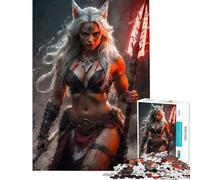 Rompecabezas de 1000 Piezas para Adultos Kitsune la ira de los bárbaros Rompecabezas para Adultos Juego práctico análisis lógico dificultad y desafío (tamaño 38x26cm)