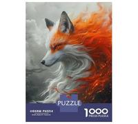 Rompecabezas De 1000 Piezas para Adultos Kitsune Red Fox Rompecabezas para Adultos: Análisis Práctico del Juego Y Lógica, Toda La Familia 38x26cm/1000pcs