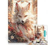 Rompecabezas de 1000 Piezas para Adultos, Kitsune Spirit, Juguetes para armar, ensamblaje de Patrones, colección de Artistas, Bellas Artes 50x75cm