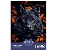 Rompecabezas De 1000 Piezas para Adultos Kitsune with Red Moon Rompecabezas para Adultos Juego De Ingenio Pero Divertido Y Humorístico 38x26cm/1000pcs