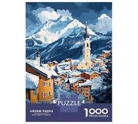 Rompecabezas De 1000 Piezas para Adultos Kitzbuhel Austria Winter Village Rompecabezas Juego Familiar para La Diversión Familiar Oferta como Regalo para Toda La Familia 70x50cm/1000pcs