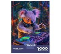 Rompecabezas De 1000 Piezas para Adultos Koala DJ Rompecabezas para Adultos Juguetes Antiestrés Ensamblaje De Patrones Interacción Entre Padres E Hijos 38x26cm/1000pcs