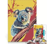 Rompecabezas de 1000 Piezas para Adultos Koala en una Rama, Juegos relajantes, decoración para el hogar, Toda la Familia 38x52cm