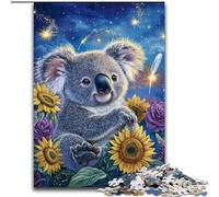 Rompecabezas de 1000 Piezas para Adultos Koala Girasol Rompecabezas Interactivo para familias, Apto para Mayores de 14 años (tamaño 50x75cm)