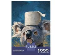 Rompecabezas De 1000 Piezas Para Adultos Koala with Toilet Paper Hat Poster, Picture, Metal Print, Paint by Creed Rompecabezas Para Adultos Juguetes DIY Una Obra De Arte Regalo De Cumpleaños, Regalos,