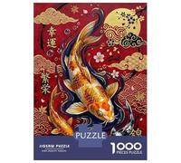 Rompecabezas De 1000 Piezas para Adultos Koi Fish and Cherry Blossoms Poster, Picture, Metal Print, Paint by Tollaru Rompecabezas Juegos Divertidos Vacaciones En Casa Matar El Tiempo Pa