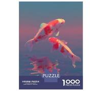 Rompecabezas De 1000 Piezas para Adultos Koi Fish in Pink and Blue Water Rompecabezas para Adultos Juego De Ingenio Decoración Difícil Y Desafiante 52x38cm/1000pcs