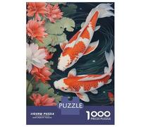 Rompecabezas De 1000 Piezas para Adultos Koi Japanese Landscapes Rompecabezas para Adultos Juguetes Antiestrés Decoración De Pared 38x26cm/1000pcs
