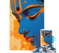 Rompecabezas de 1000 Piezas para Adultos Krishna Aura Juguetes adictivos para Cultivar la Paciencia Juego Familiar para divertirse en Familia Regalo Divertido (Tamaño 38x26cm)