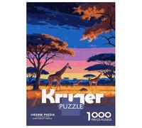 Rompecabezas De 1000 Piezas Para Adultos Kruger National Park Giraffe Landscape Art Rompecabezas Para Adultos Juegos Familiares Para La Diversión Familiar Regalos De Cumpleaños Y Únicos 70x50cm/1000pc