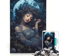 Rompecabezas de 1000 Piezas para Adultos La Bella Durmiente bajo la luz de la Luna Juguetes para armar para Pasar el Tiempo en casa cumpleaños 50x75cm