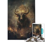 Rompecabezas de 1000 Piezas para Adultos La Bestia Divina de la Conquista un desafío para la Inteligencia Cerebral Juguetes adictivos Juego práctico decoración de Pared Ideas para Regalos (38x26cm)