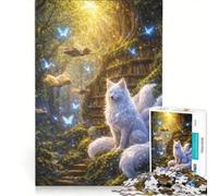 Rompecabezas de 1000 Piezas para Adultos La Biblioteca del Bosque Secreto decoración de Pared para Juguetes interacción Entre Padres e Hijos 50x75cm