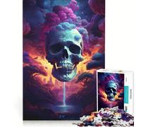 Rompecabezas de 1000 Piezas para Adultos La Calavera Poemas Oscuros Juego de Acertijos Actividades Familiares Cumpleaños y Navidad 38x52cm
