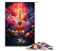 Rompecabezas de 1000 Piezas para Adultos La Colorida psicodelia de la Torre de Tokio. Ideas de Regalo para Juguetes educativos intelectuales descompresores de 75 x 50 cm.