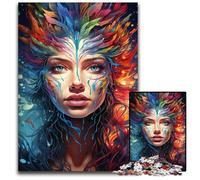 Rompecabezas de 1000 Piezas para Adultos la Colorida psicodelia de los Magos elementales Ideal como decoración artística o Regalo de cumpleaños 1000 Piezas (38x26cm)