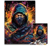 Rompecabezas de 1000 Piezas para Adultos: La Colorida psicodelia de Ninja Killer. Rompecabezas desafiantes para Adolescentes y diversión Familiar. Juego de ingenio DIY. Regalo. 1000 Piezas (75x50cm).