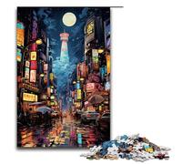 Rompecabezas de 1000 Piezas para Adultos La Colorida psicodelia de Shibuya Yokocho Juguetes educativos intelectuales descompresores Ideas de Regalo 75 x 50 cm