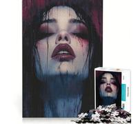 Rompecabezas de 1000 Piezas para Adultos La Dama Vampiro decoración de Pared Juguete para la interacción Entre Padres e Hijos 38x26cm